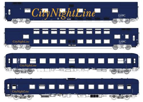 L.S. Models LS97002N 4er Set Nachtzugwagen CNL, Ep.V, CNL 212/213, Set I